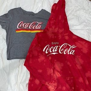 coca-cola hoodie and crop top